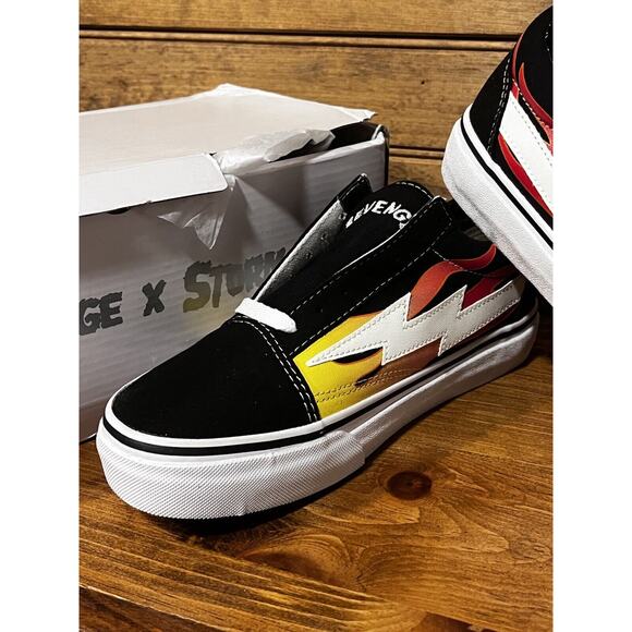 Revenge X Storm II Vol. 1 Black Flame Men’s Sneakers NIB Size 5 Authentic - Picture 3 of 15